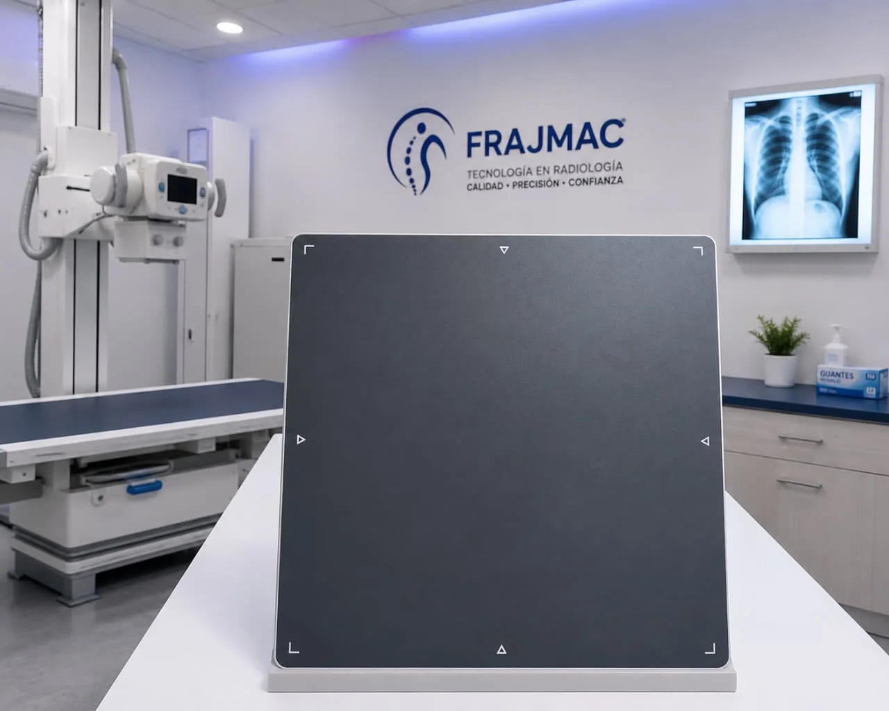 Detector Flat Panel ASTEL 17×17 en el showroom de Frajmac — Lima, Perú